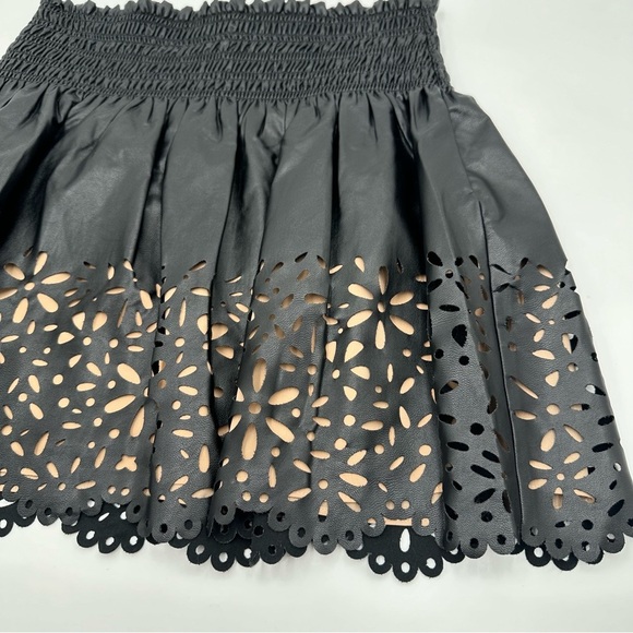 Ramy Brook Cori Skirt Black Faux Leather - Picture 5 of 11